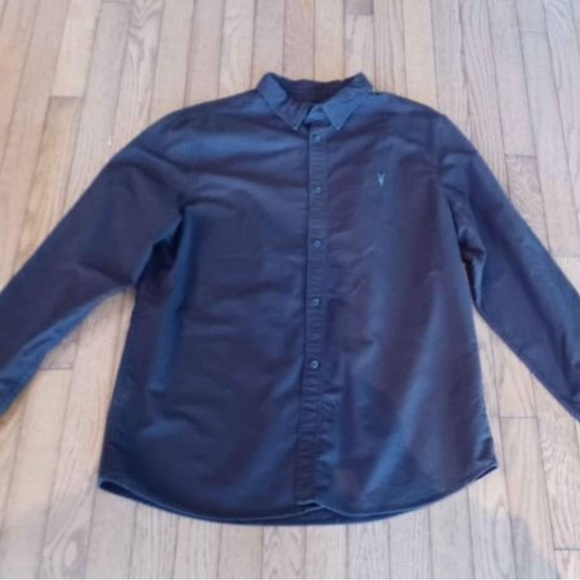 Men’s shirt by ALLSAINTS  - XXL - dark maroon colour - Picture 3 of 7